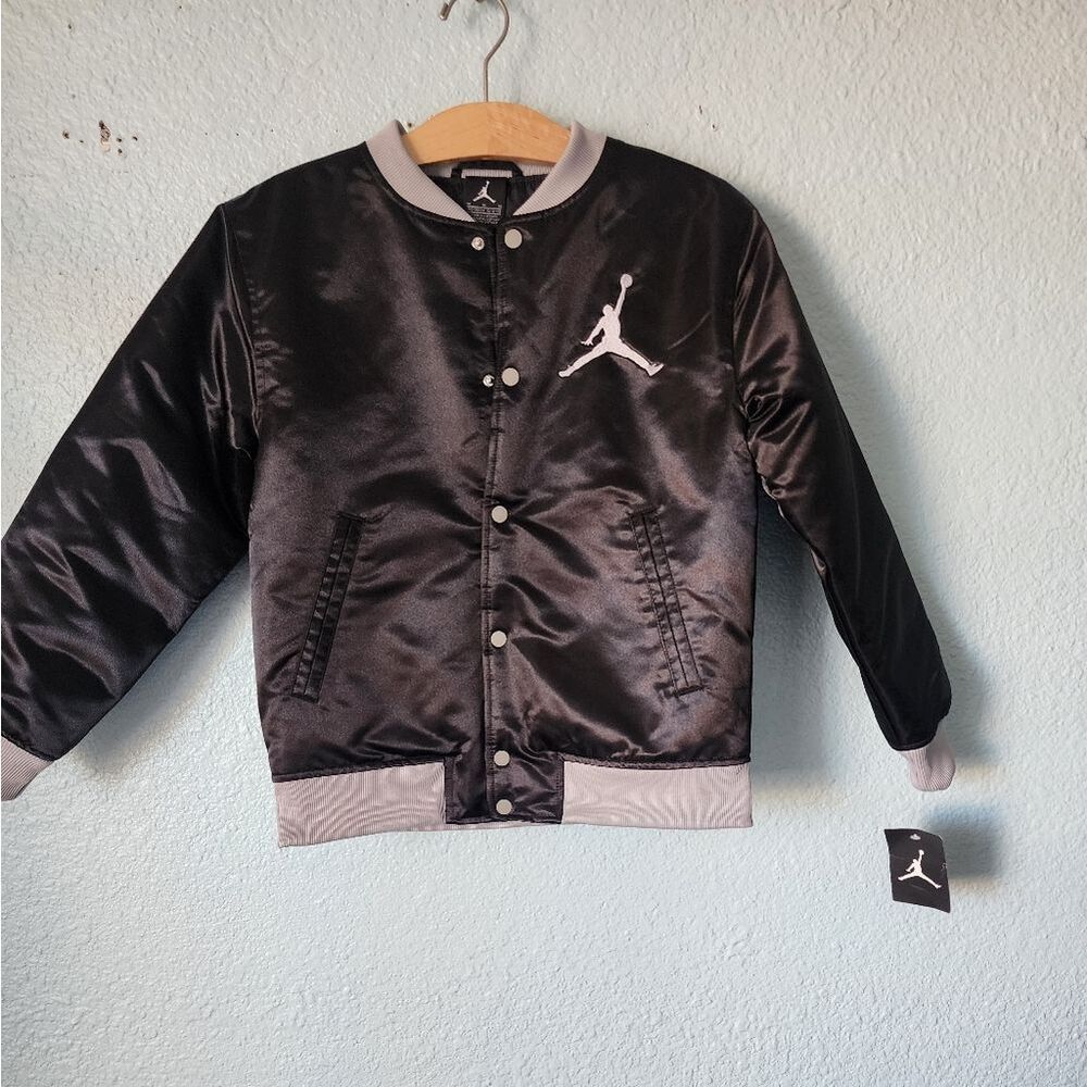 Jordan Kids Black and Gray Puffer Jacket